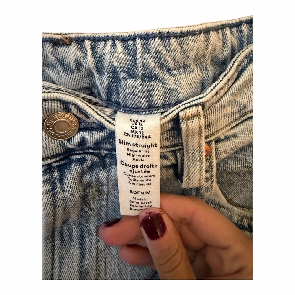 H&M Slim Straight Blue Women’s Jeans - Picture 3 of 4